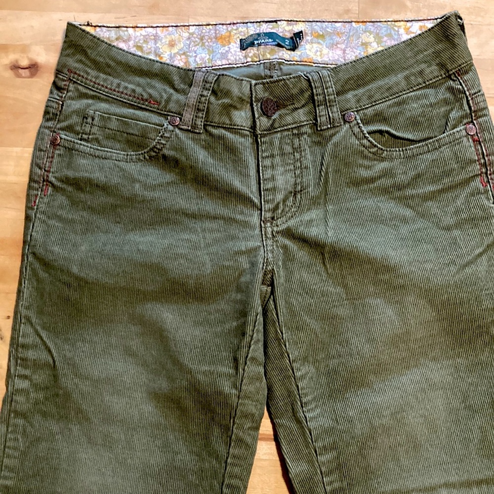 Prana green corduroy pant